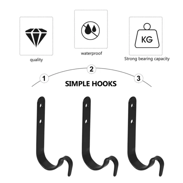 10 Pcs Metal Clothes Hanger Wall Mounted Clothing Rack Hook up