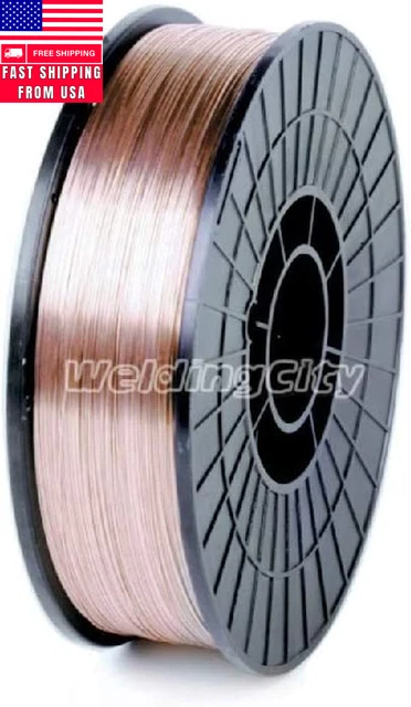 Weldingcity Mild Steel MIG Welding Wire ER70S-6 11-Lb Roll 0.030" (0.8Mm) 8"-Spo