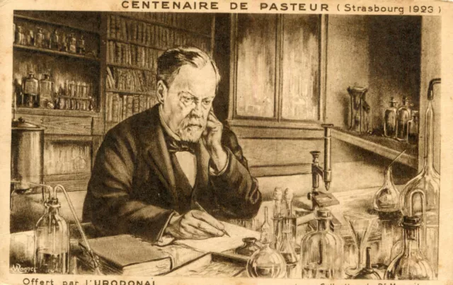 STRASBOURG 1923 Centenaire de PASTEUR Pub URODONAL Biographie dos