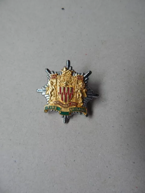 Obsolete British Northumberland Fire Brigade Cap Badge Service