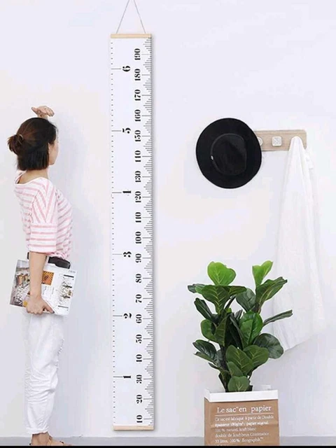 Watris Veiyi Tabella Crescita Per Bambini Con Righello Sospeso - Decorazione Parete Con Simpatici Cartoni - 4