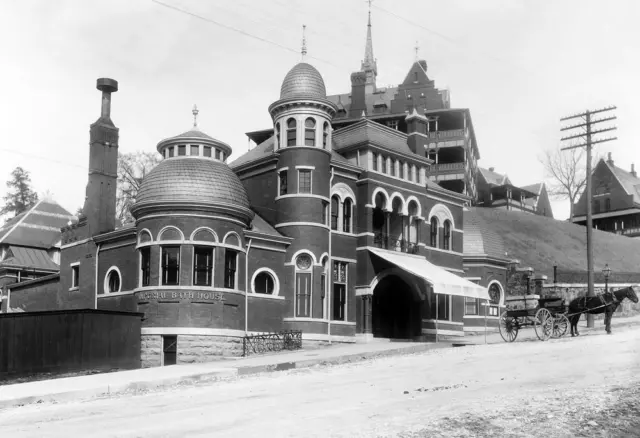 1900 Imperial Bath House, Hot Springs, Arkansas Vintage Photo 13" x 19" Reprint