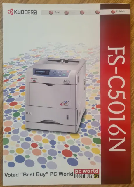 Kyocera FS-C5016N - A4 Foldout Advertising Brochure