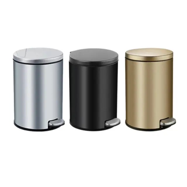 Step Trash Can with Garbage Bag Rings Dustbin for Kitchen Restaurant Hotel,