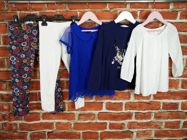 Girls Bundle Age 6-7 Years M&S Gap Leggings T-Shirt Tops Smart Casual Set 122Cm