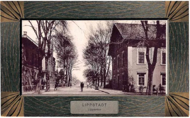 Postcard Lippstadt, Lippertor, 1909