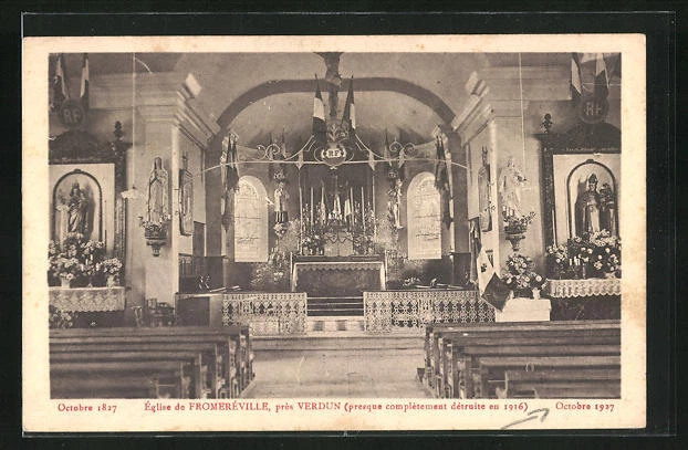 CPA Fromereville, Interieur de l´Eglise