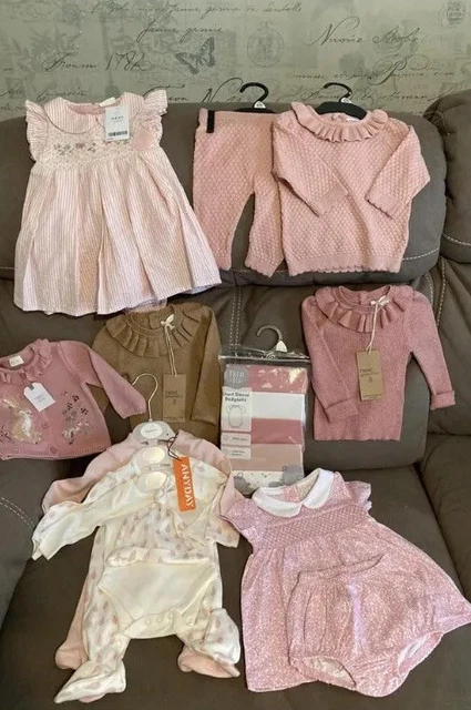 baby Girls Clothes 0-9 Months Bundle