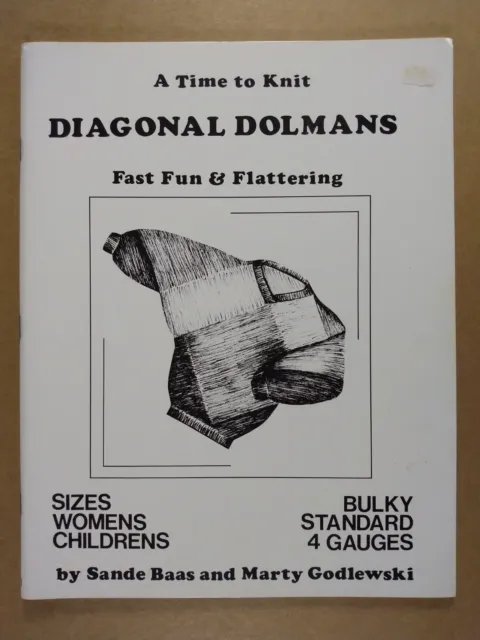Libro de tejido a máquina Diagonal Dolmans 1989