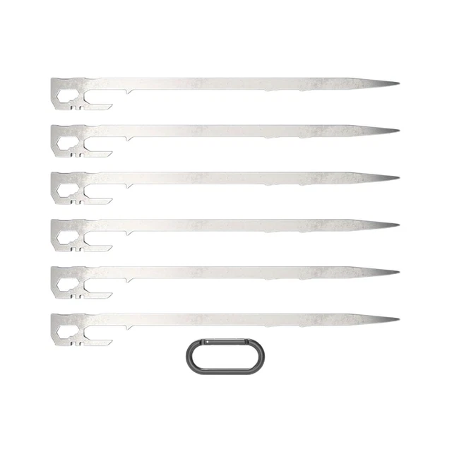 Idea-station 15 Piquets De Tente 20cm X 6mm - Acier Renforcé Antirouille Pour Camping Et Tentes