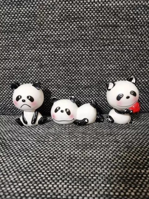 vintage cute japanese animal ceramic kitsch kawaii panda bear Naito Rune Figurin