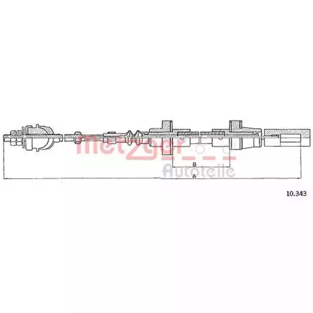 Metzger Kupplungsseil für VW Polo 86C