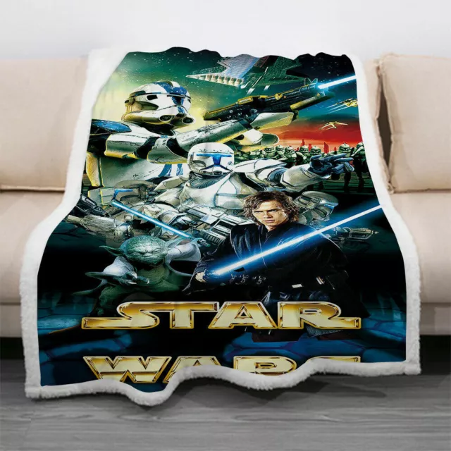 Movie Star Wars 3D Digital Printed Throw Blanket Sofa Fleece XMAS Kuscheldecken