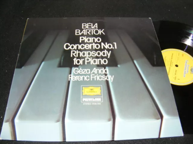 BELA BARTOK Piano Concerto No. 1 LP DEUTSCHE GRAMMOPHON Geza Anda F FRICSAY 1978