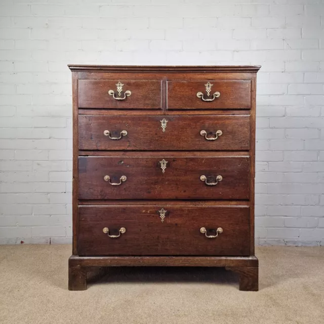 Antique Late 18th Century George III Oak Chest of Drawers