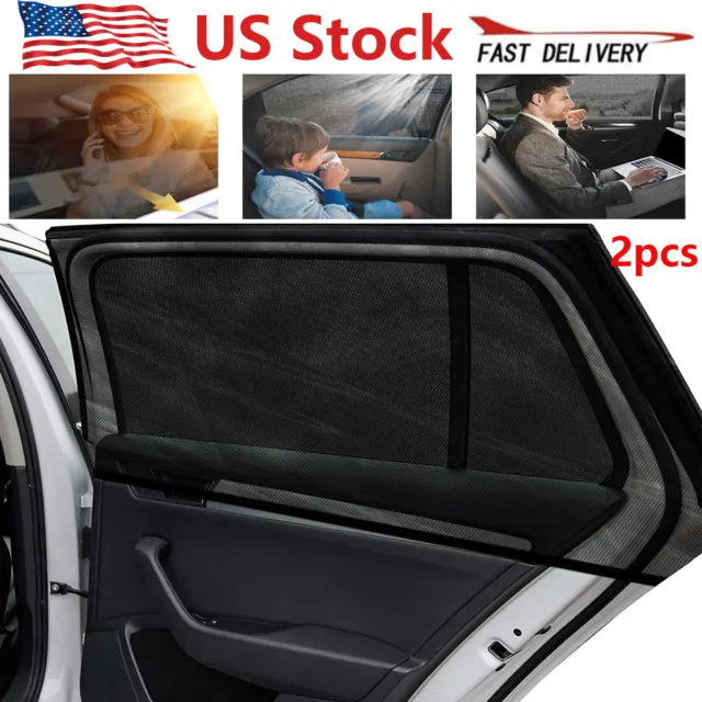 Car Window Shades Stretch Car Window Screens for Baby/Camping Heat Block for SUV