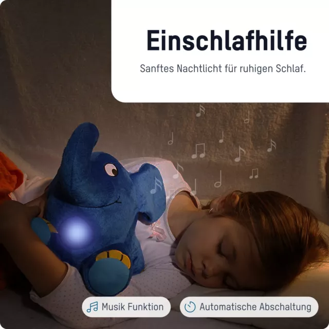 ANSMANN LED Nachtlicht Elefant Kuscheltier inkl Batterien, Einschlafhilfe Kinder 3