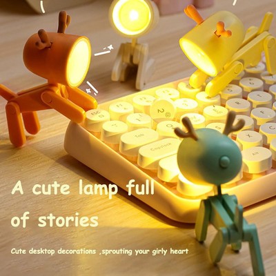 FOLDING LED NIGHT Lights Folding Table Lamp Mini Cute Light Cartoon