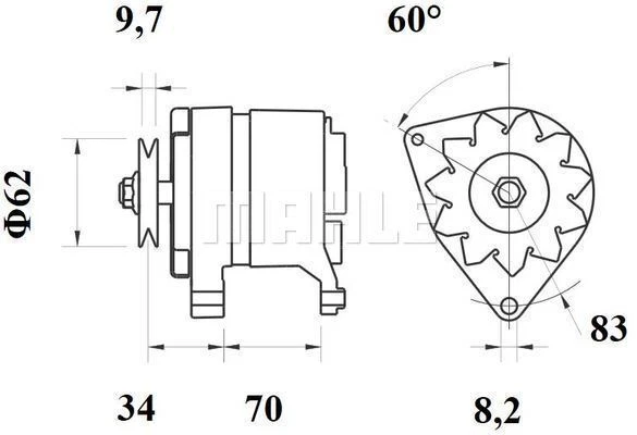 Mahle Starter Motor for Rover 3500 3.5L Petrol V8 07/68 - 02/72