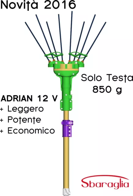 Abbacchiatore Olive Batteria Scuotitore Elettrico 12V Sbaraglia Adrian