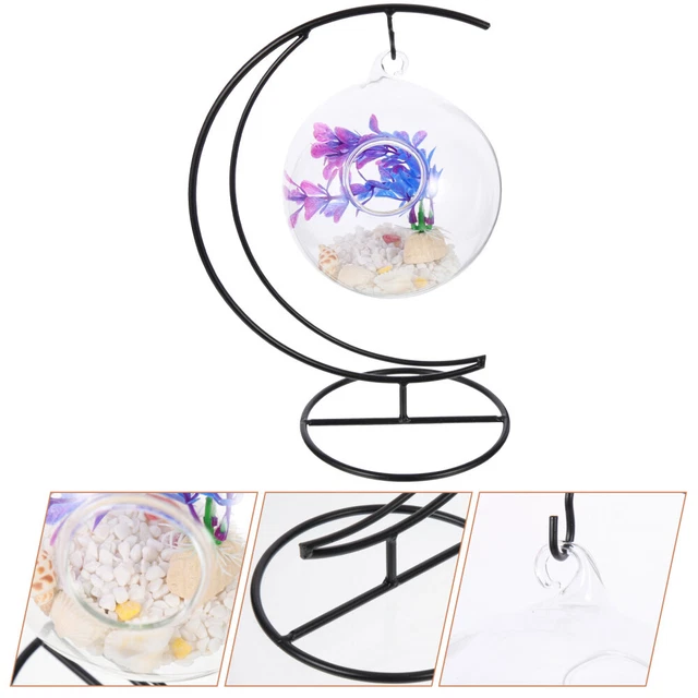 Lot De 3 Vases Suspendus En Verre Borosilicate - Terrarium Plante 9,3 X 12 Cm, Décoration Intérieure Élégante