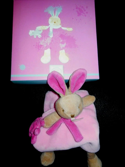 DOUDOU ET COMPAGNIE lapin rose Graffitis - NEUF