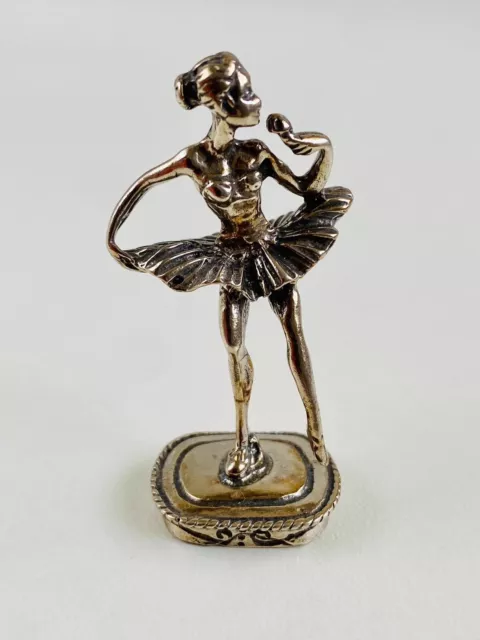 Vintage Miniature Silver 800 Figure Statue Ballerina Marked Italy 15.7 gr