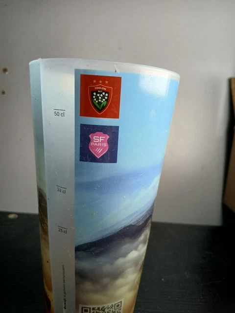 4 Verres Gobelets REUTILISABLE PLASTIQUE RUGBY RCT TOULON 50 cl 4 Verres Gobelets REUTILISABLE PLASTIQUE RUGBY RCT TOULON 50 cl