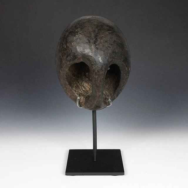 African Hand-Held Family Mask Lega Carved Painted Wood Drc C. Africa 20Th C. 4