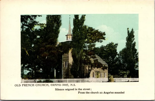 Grand Pre, Nova Scotia - CANADA - Old French Church - Angelus Postcard