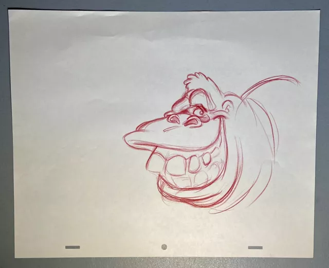 Original 1990s Disney Animation Drawing Sketch Art Marsupilami MAURICE Gorilla