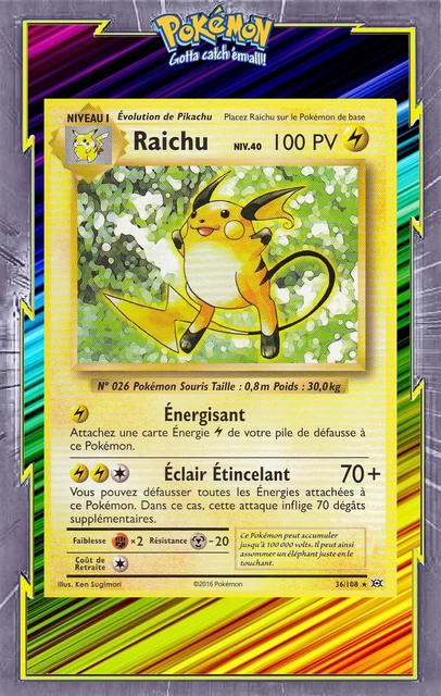 🌈Raichu - XY12:Evolutions - 36/108 - Carte Pokemon Française