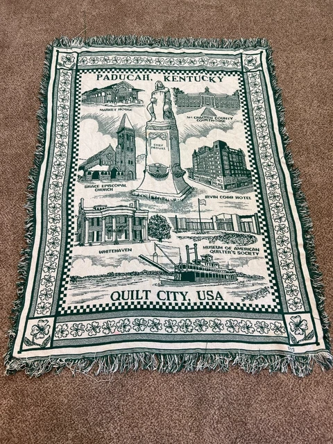 "Paducah, KS Quilt City EE. UU. - Tapiz, mantas de lanzamiento 60"" × 48"