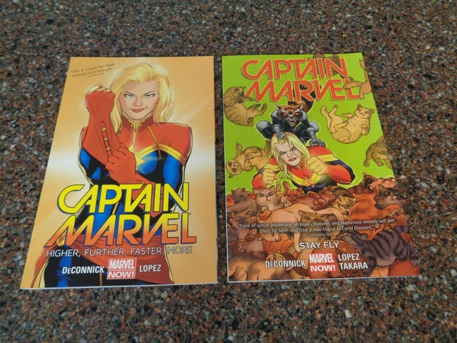 Captain Marvel Volume 1 & 2 One Two (Paperback Brand New) Higher Faster Stay Fly