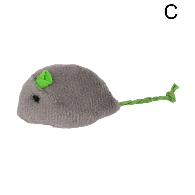 Grayish green Mix Pet Toy Catnip Mice Cats Toys And Fun Plush Mouse Cat Toy For
