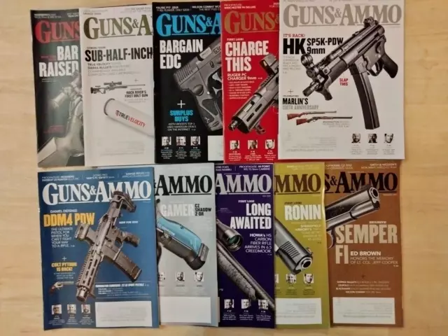 10 Guns & Ammo Magazines 2020 - Jan, Feb, Mar, Apr, May, Jun, Jul, Aug, Sep, Oct