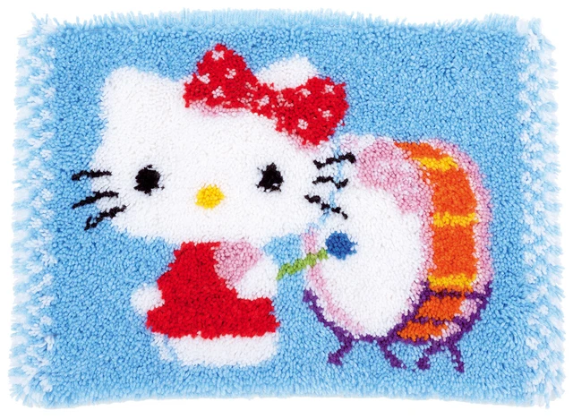 Alfombra de tejer Vervaco "Batería Hello Kitty" predibujada PN-0156491