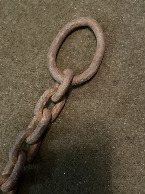 Vintage Antique Chain Plant Hanger Farmhouse Steampunk Hearth Eye Hook 2