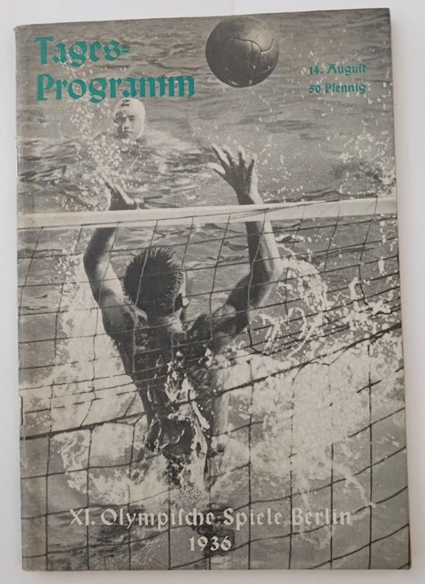 Orig.PRG Olympic Games BERLIN 1936 - 14.08. BASKETBALL HOCKEY HANDBALL FINAL  !!