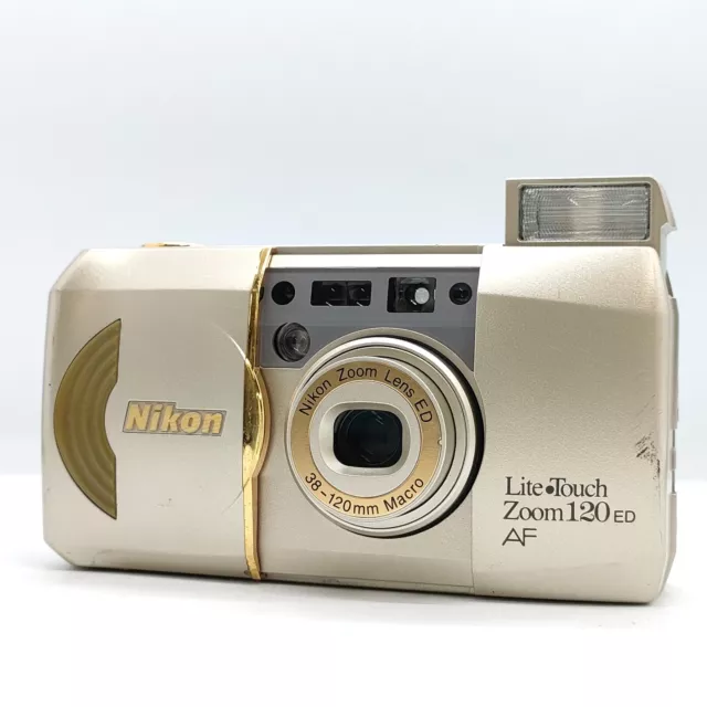 **EXC** Nikon Lite Touch Zoom 120 ED AF Gold Point & Shoot 35mm Film Camera