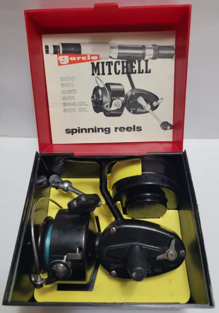 VINTAGE GARCIA MITCHELL 302 Spinning Reel W/Original Box $24.95 - PicClick