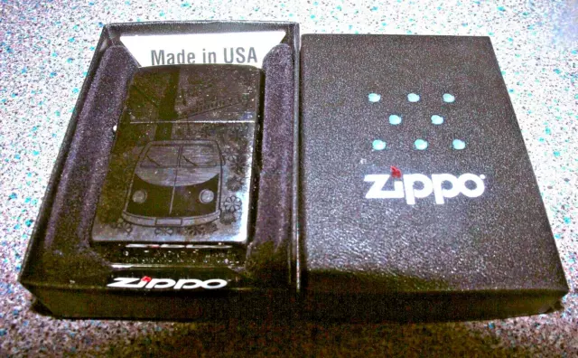 Brand New Zippo Lighter in Original Box Unused VW Camper Van Design