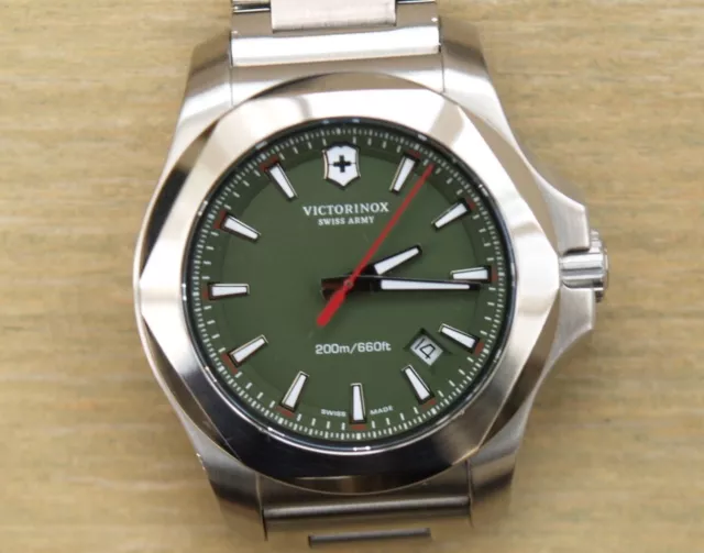 VICTORINOX SWISS ARMY INOX Green Dial Stainless Steel Watch Model