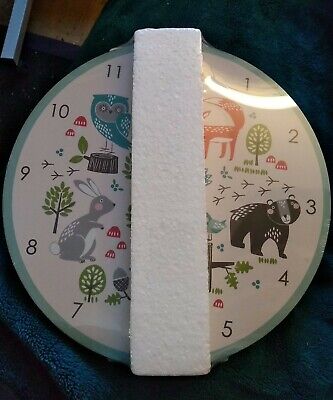 Gisela Graham Gisela Graham FOREST FRIENDS wooden Wall Clock 28cm cute gift new in box 