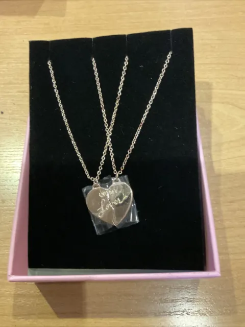 Taylor Swift UR My Lover BFF 2 Necklace Heart rare valentine Rose Gold