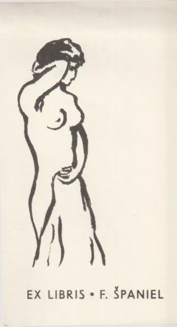 ex-libris F.Spaniel (female nude)