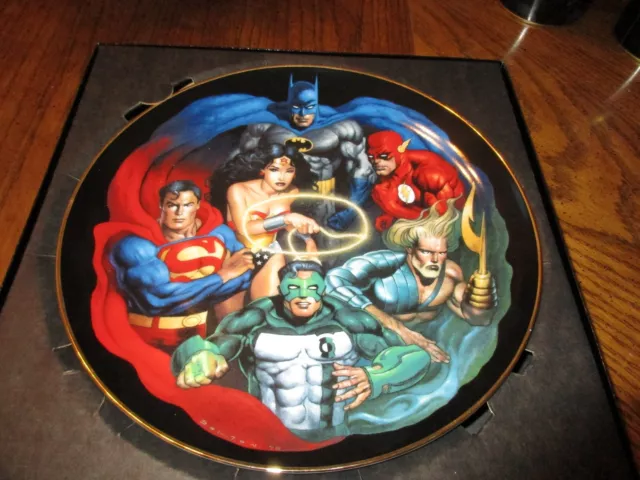 1999 Warner Bros. Gallery Justice League of America" Collector Plate /2500 MINT