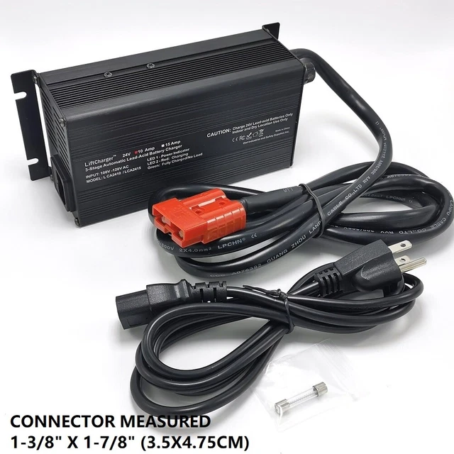 24v Battery Charger for Clarke Floor Scrubber Sweeper, small RED SB50 plug