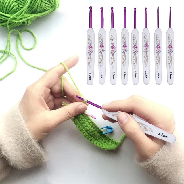 8pcs Crochet Hook Set Sweater Tools Aluminium Knitting Needles Set Hook Needles