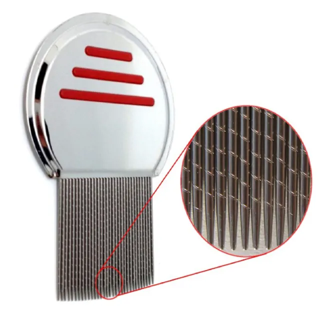 Lice nit comb get down to NIT FREE stainless steel metal head and teeth 3